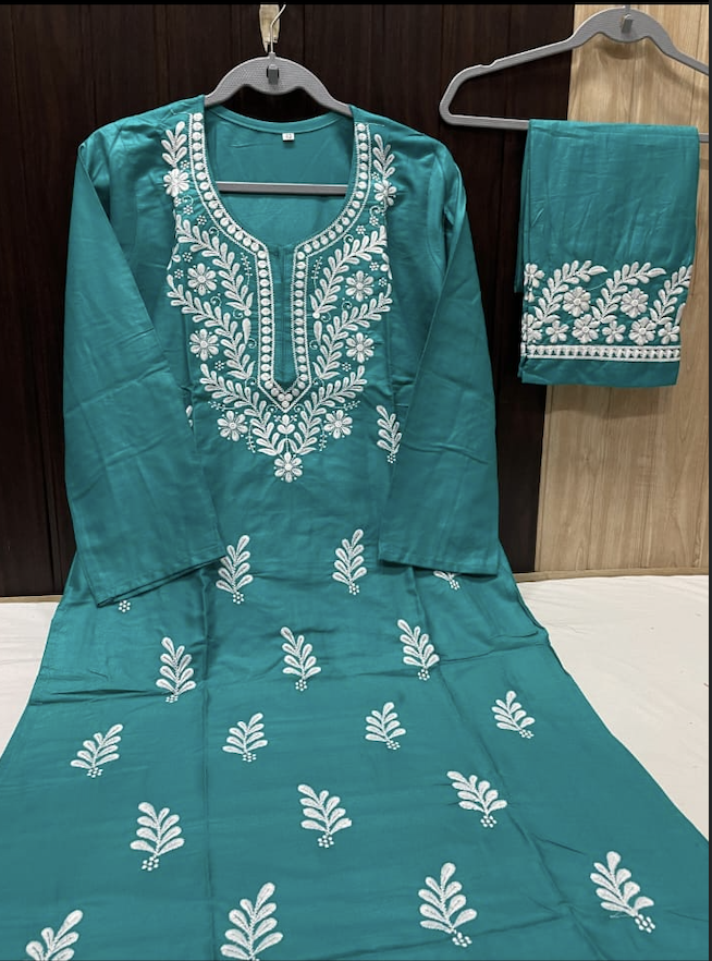 Floral Rayon Kurti Set