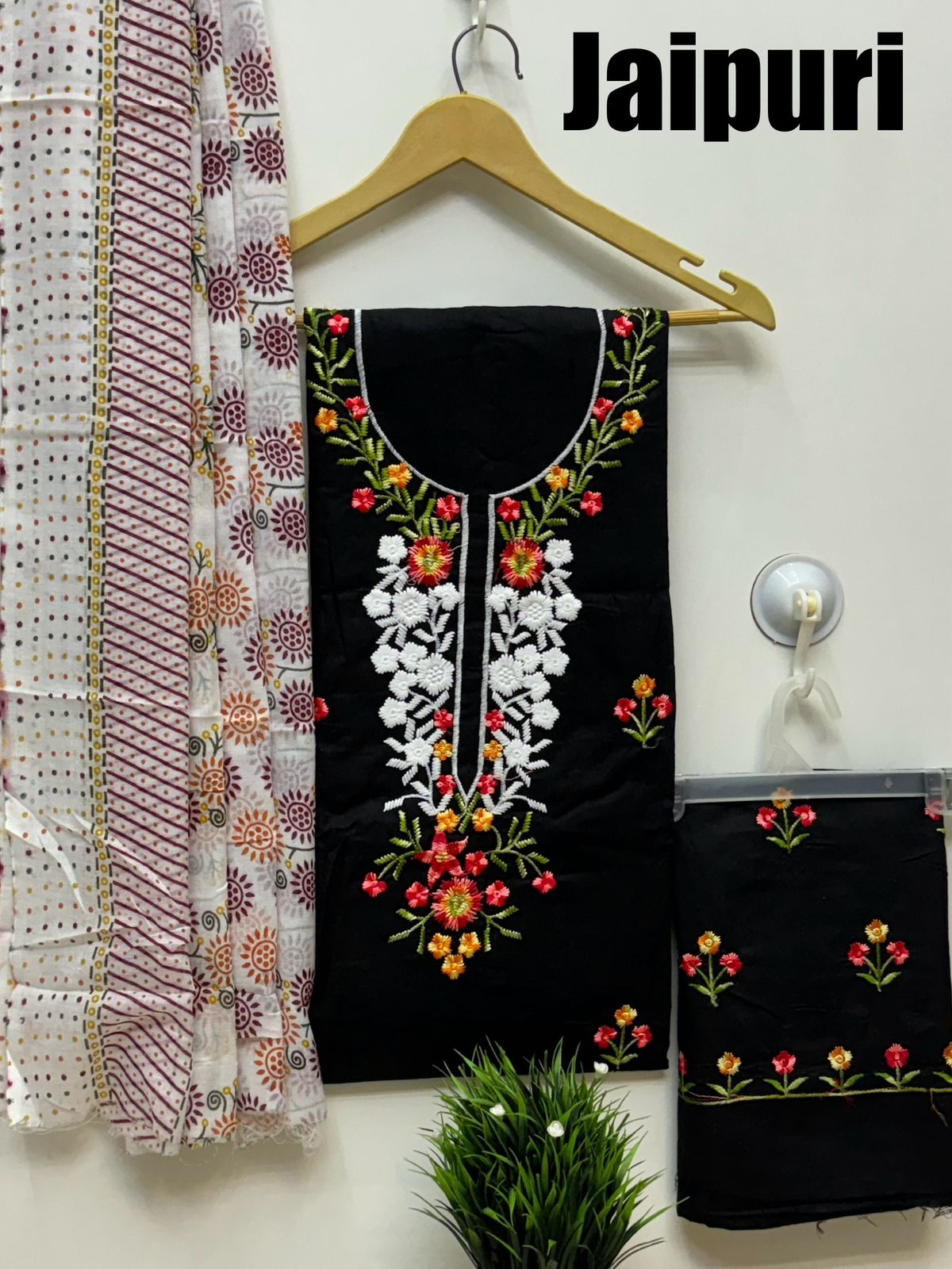 Elegant Jaipuri Dress Material in Pure Cotton