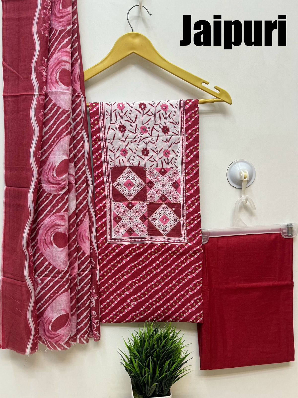 Jaipuri Pure Cotton Dress Material & Dupatta