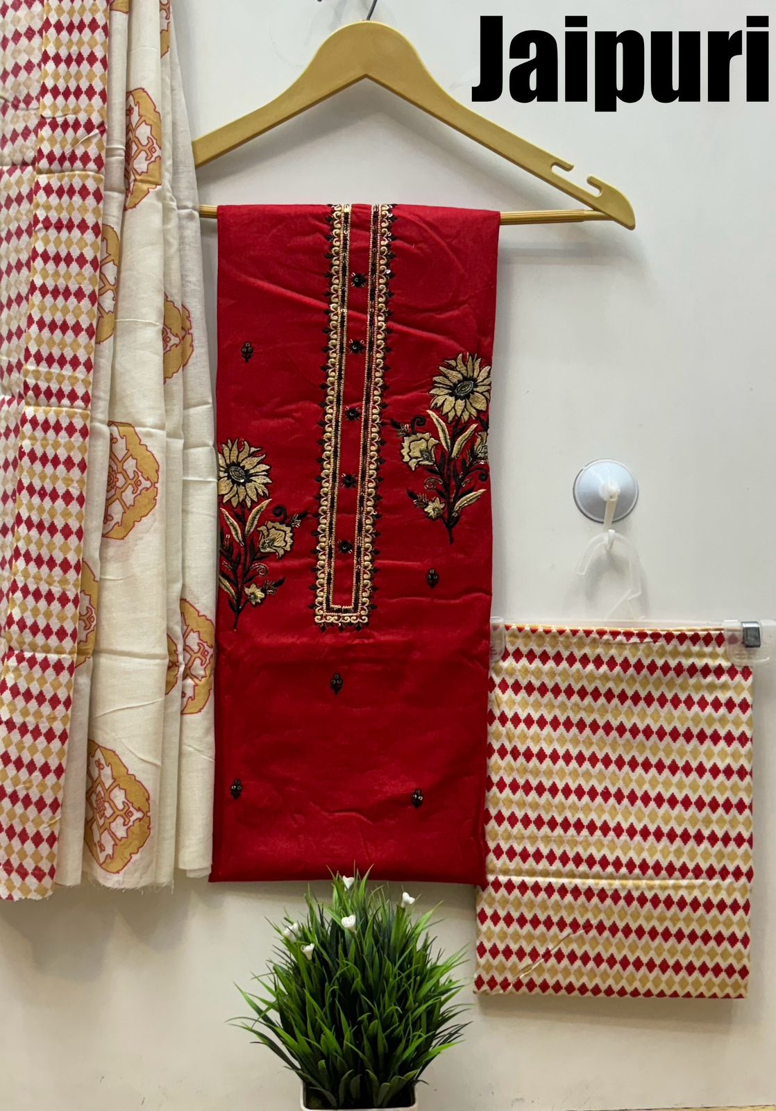 Jaipuri Pure Cotton Dress Material and Dupatta