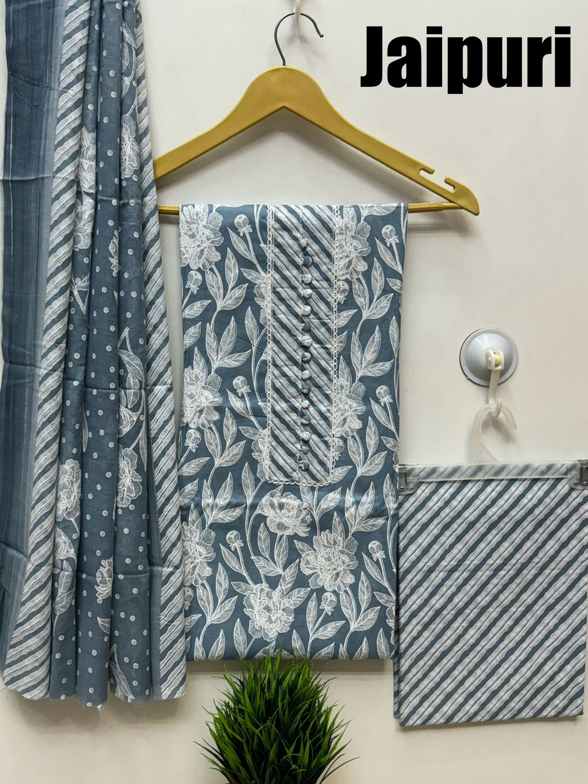 Elegant Jaipuri Dress Material in Soft Cotton