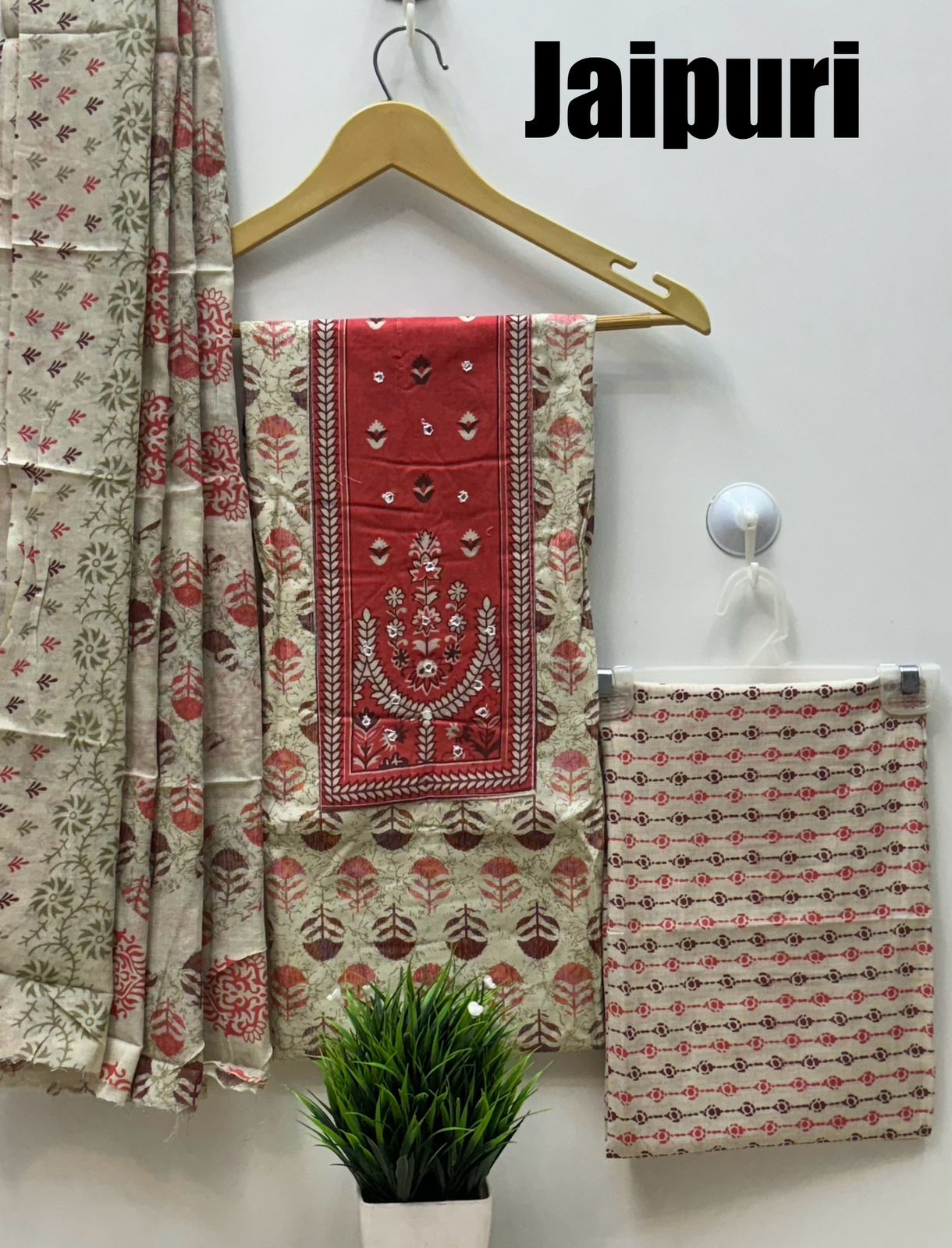 Jaipuri Pure Cotton Dress Material with Dupatta