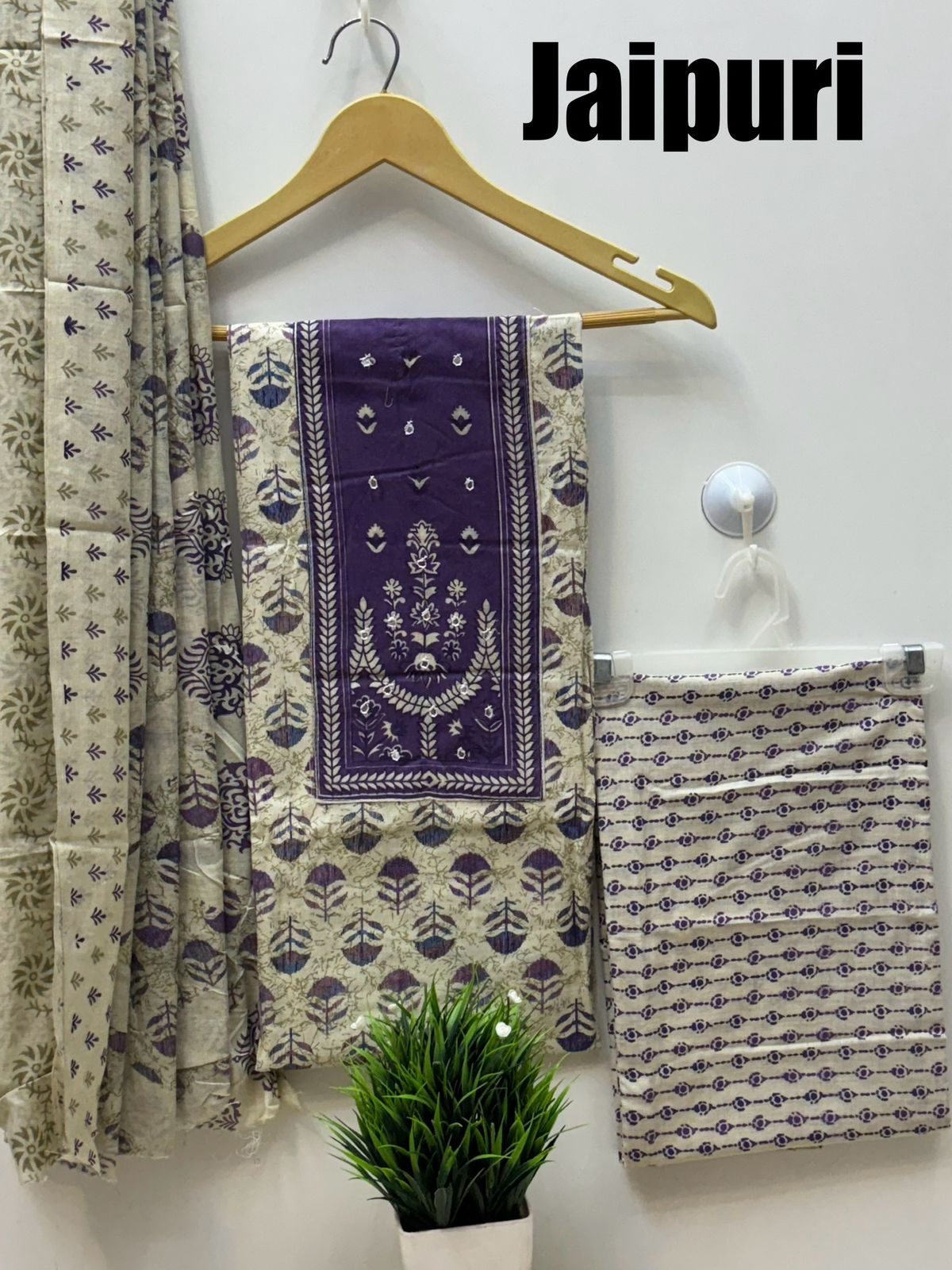 Jaipuri Pure Cotton Dress Material with Dupatta