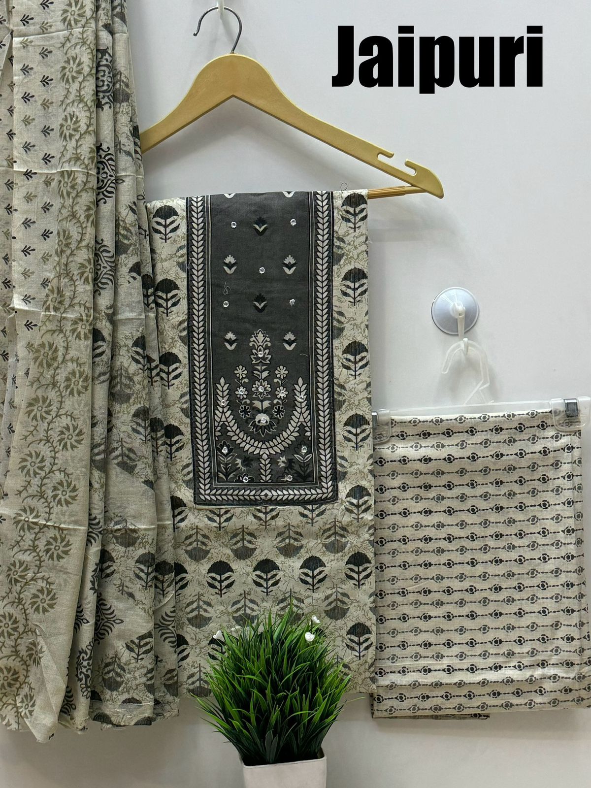 Jaipuri Pure Cotton Dress Material with Dupatta