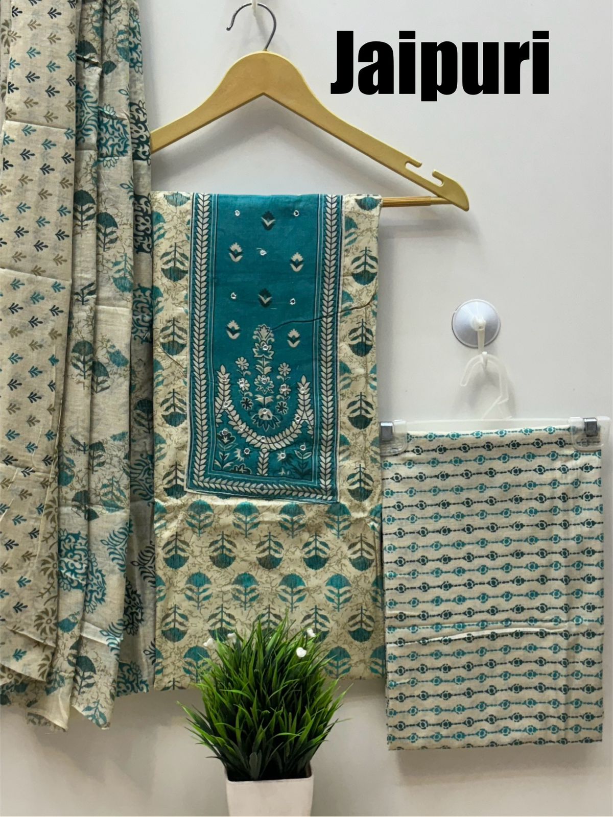 Jaipuri Pure Cotton Dress Material with Dupatta