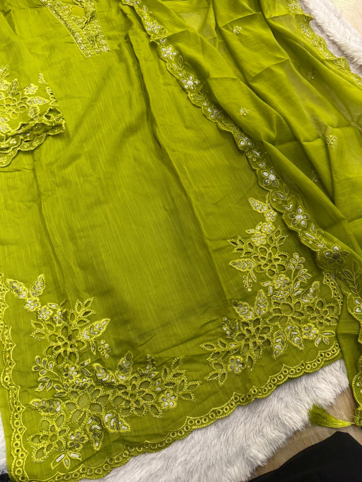 Vertical Kota Cotton Cutwork Suit