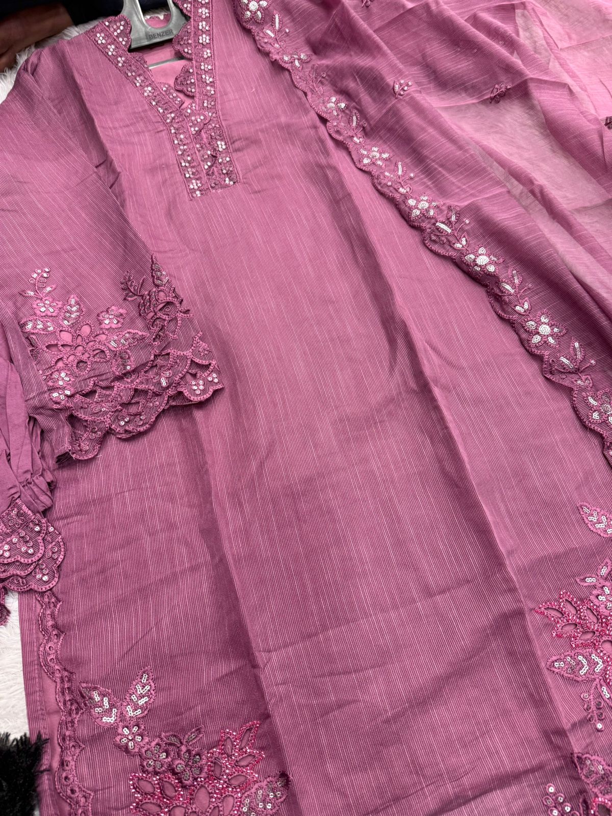 Vertical Kota Cotton Cutwork Suit
