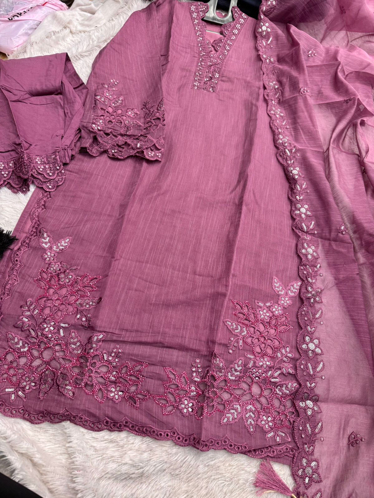 Vertical Kota Cotton Cutwork Suit